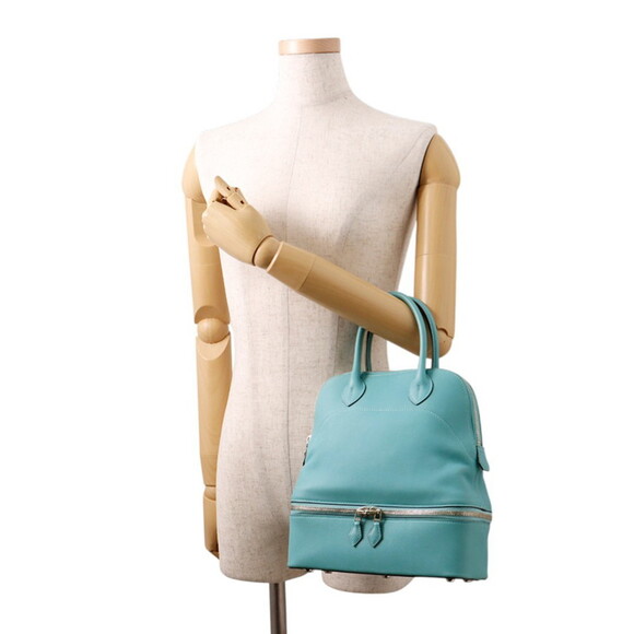 Hermes Hermès Bolide Secret Blue Atoll Handbag/Swift with X Stamp - Picture 4 of 16